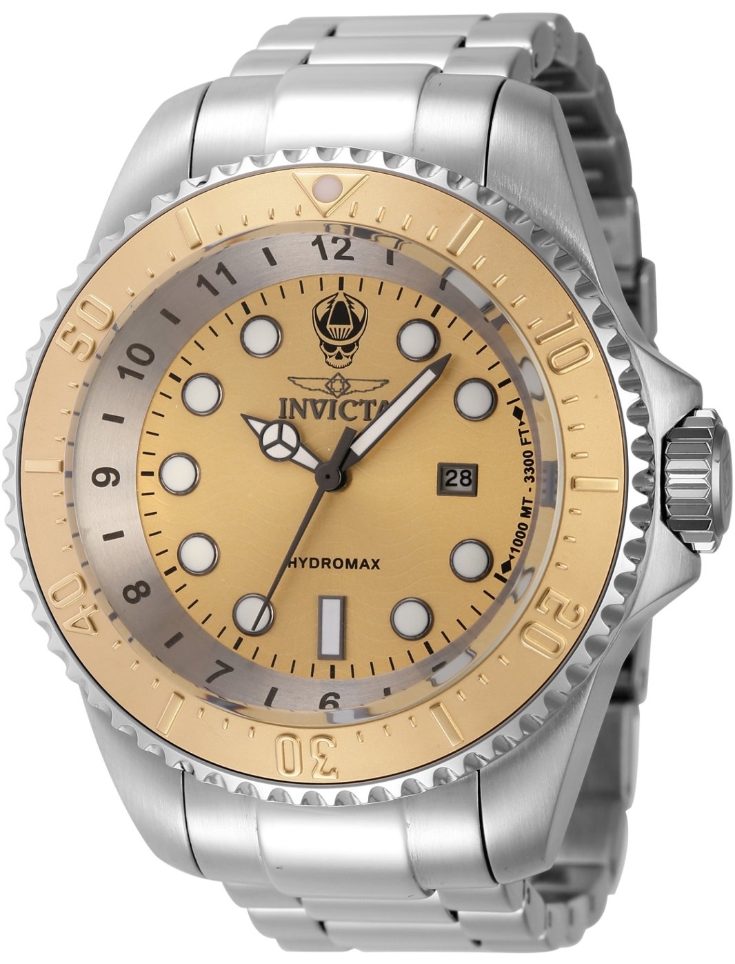 Invicta Herrklocka 44746 Hydromax Guldtonad/Stål Ø52 mm - Invicta