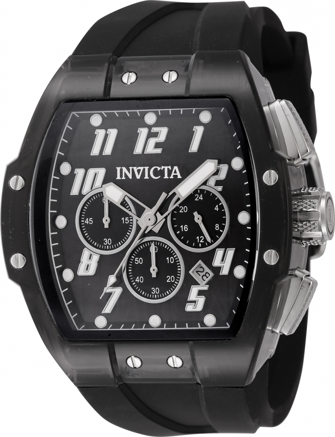 Invicta Herrklocka 45480 S1 Rally Svart/Gummi Ø47 mm