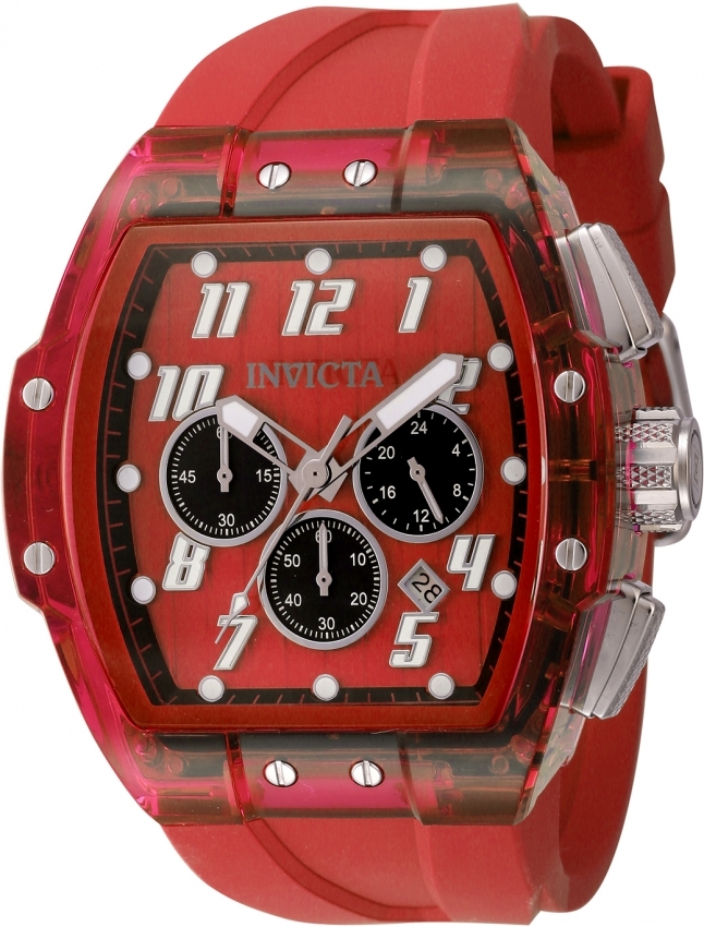 Invicta Herrklocka 45483 S1 Rally Röd/Gummi Ø47 mm
