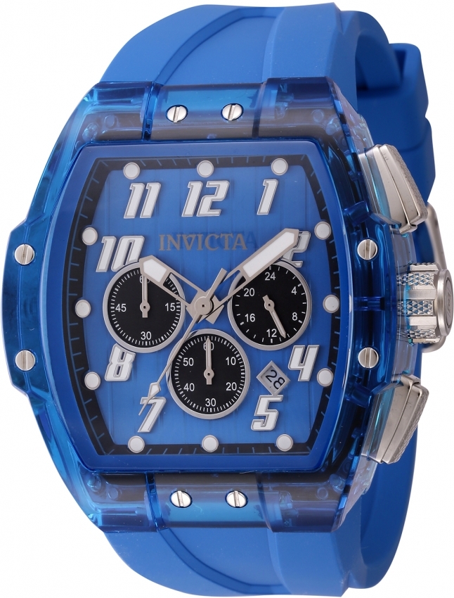 Invicta Herrklocka 45484 S1 Rally Blå/Gummi Ø47 mm