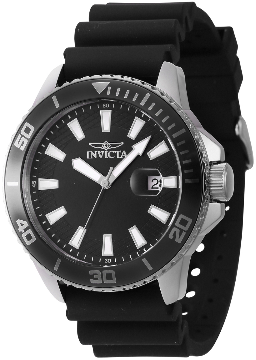 Invicta Herrklocka 46087 Pro Diver Svart/Gummi Ø45 mm - Invicta