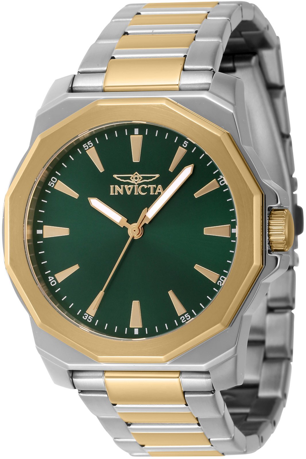Invicta Herrklocka 46836 Speedway Grön/Guldtonat stål Ø42 mm