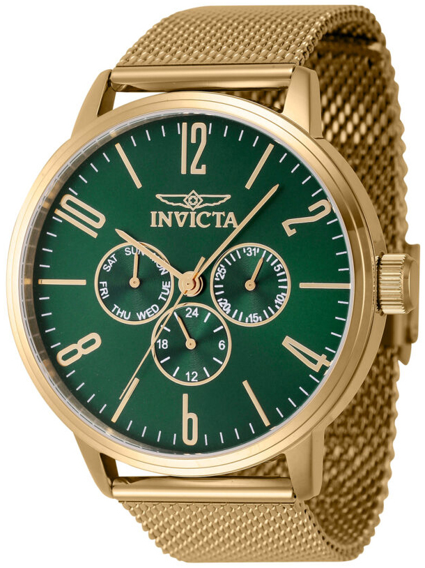 Invicta Herrklocka 47123 Specialty Grön/Gulguldtonat stål Ø44 mm - Invicta