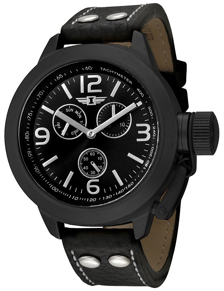 Invicta 99999 Herrklocka 70113 Svart/Läder Ø46 mm - Invicta