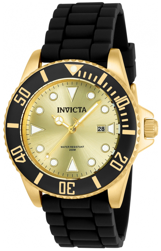 Invicta Herrklocka 90302 Pro Diver Guld/Gummi &Oslash;44 mm