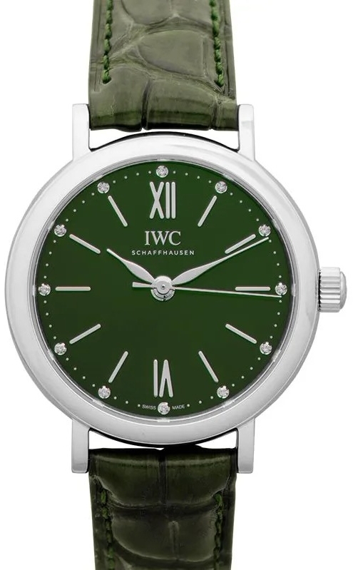 IWC Damklocka IW357405 Portofino Grön/Läder Ø34 mm - IWC