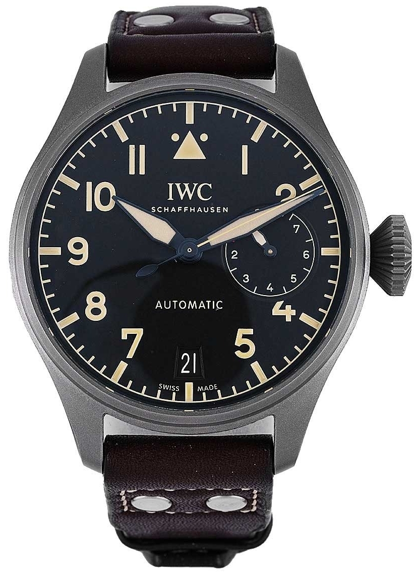 IWC Herrklocka IW501004 Pilots Svart/Läder Ø46.2 mm - IWC