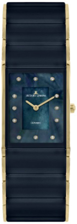 Jacques Lemans Damklocka 1-1940L Dublin Blå/Roséguldstonat stål - Jacques Lemans