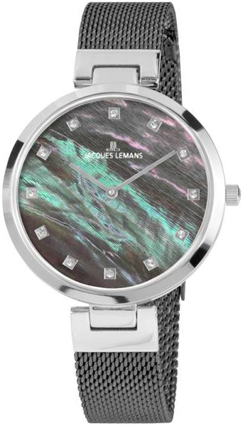 Jacques Lemans Damklocka 1-2001K Milano Grå/Stål Ø36 mm - Jacques Lemans