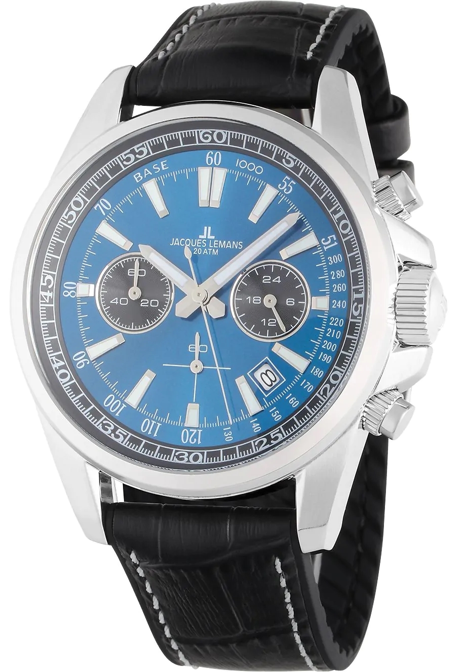 Jacques Lemans Herrklocka 1-2117S Liverpool Blå/Läder Ø44 mm