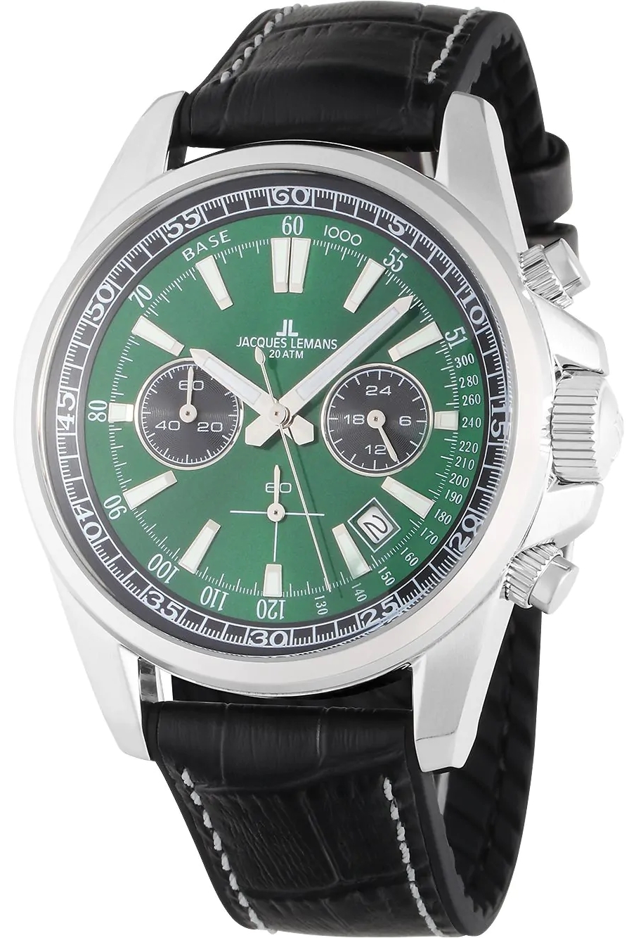 Jacques Lemans Herrklocka 1-2117T Liverpool Grön/Läder Ø44 mm