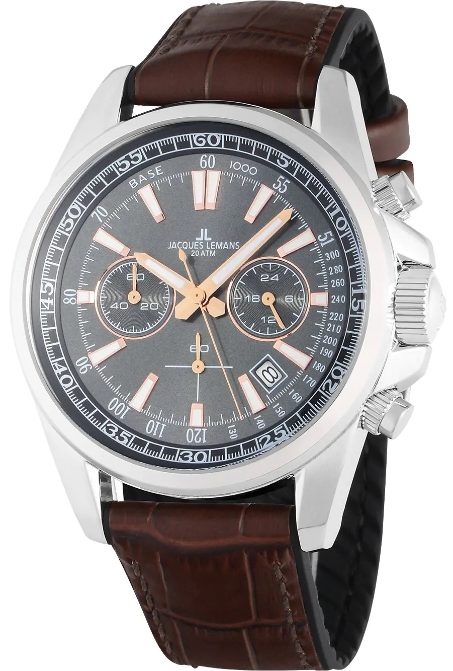 Jacques Lemans Herrklocka 1-2117W Liverpool Grå/Läder Ø44 mm