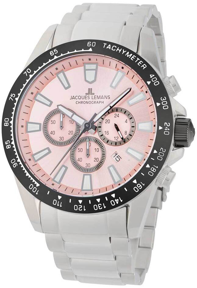 Jacques Lemans Herrklocka 1-2140L Liverpool Rosa/Stål Ø48 mm - Jacques Lemans