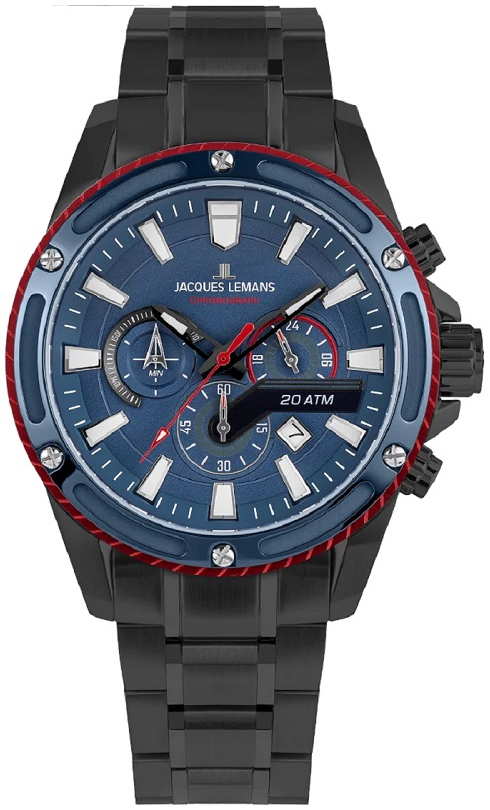 Jacques Lemans Herrklocka 1-2141G Liverpool Blå/Stål Ø48 mm