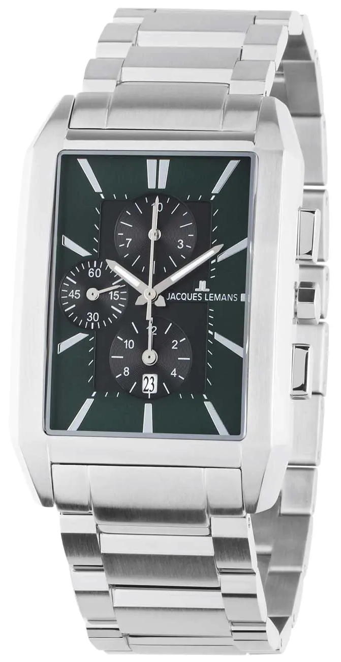 Jacques Lemans Herrklocka 1-2161L Torino Grön/Stål Ø34 mm - Jacques Lemans