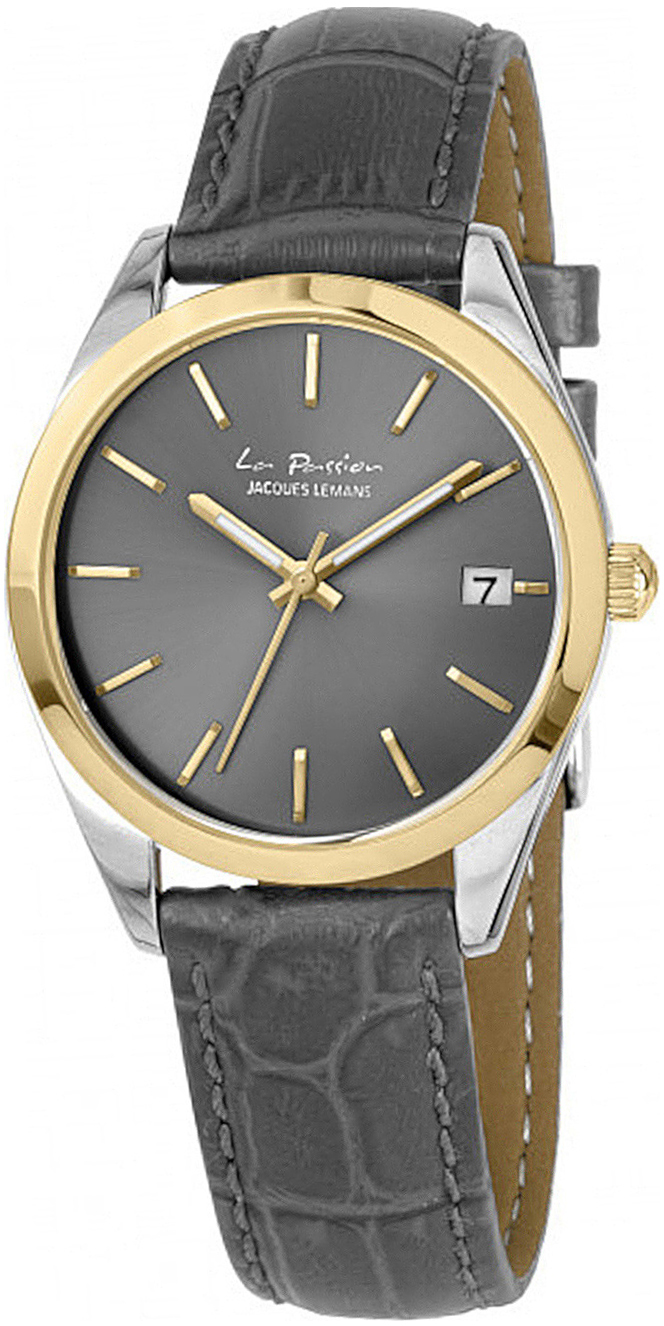 Jacques Lemans Damklocka LP-132C La Passion Grå/Läder Ø34 mm - Jacques Lemans