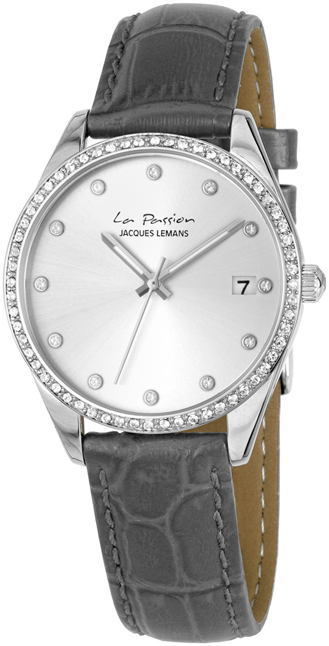 Jacques Lemans Damklocka LP-133J La Passion Silverfärgad/Läder Ø35 - Jacques Lemans