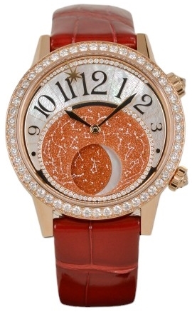 Jaeger LeCoultre Damklocka 3532490 Rendez-Vous Röd/Läder Ø39 mm - Jaeger LeCoultre