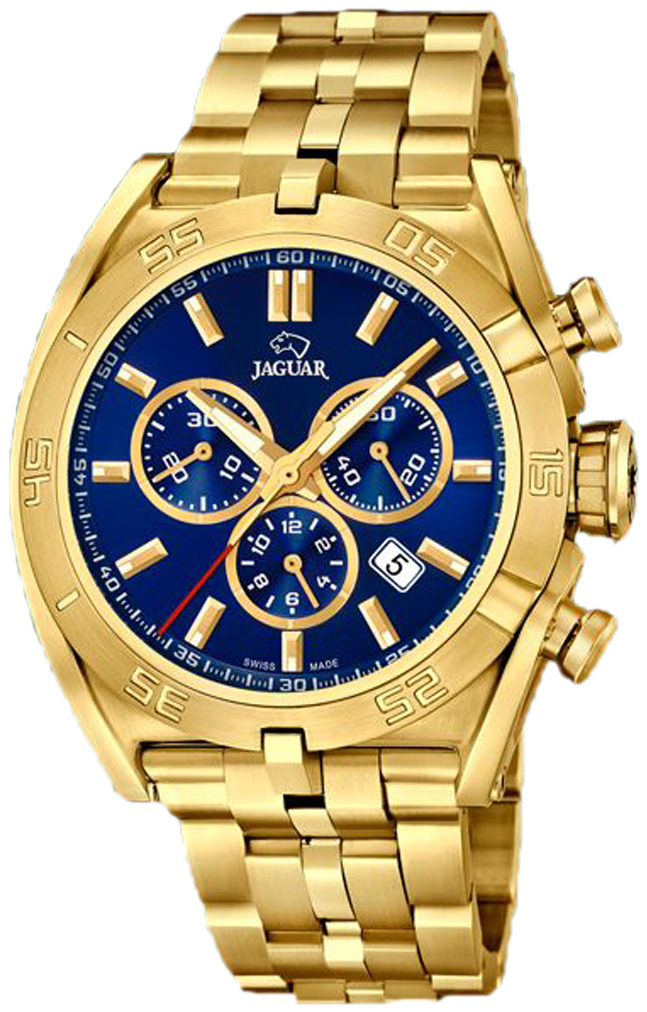 Jaguar Herrklocka J853/3 Executive Blå/Gulguldtonat stål Ø46 mm - Jaguar