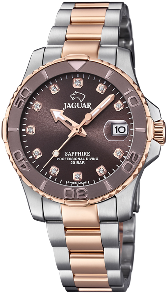 Jaguar Damklocka J871/2 Executive Brun/Roséguldstonat stål Ø34 mm - Jaguar