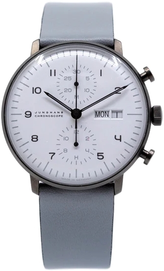 Junghans Herrklocka 27/4008.02 Max Bill Vit/Läder Ø40 mm - Junghans