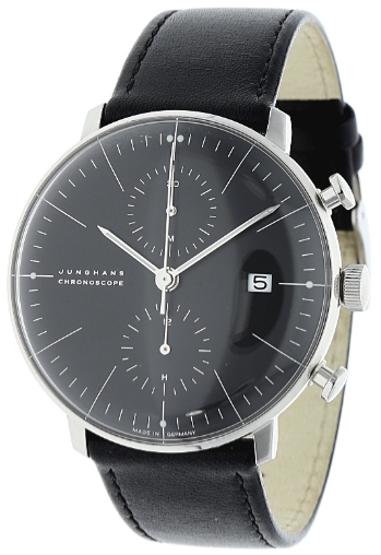 Junghans Herrklocka 27/4601.02 Max Bill Svart/Läder Ø40 mm - Junghans