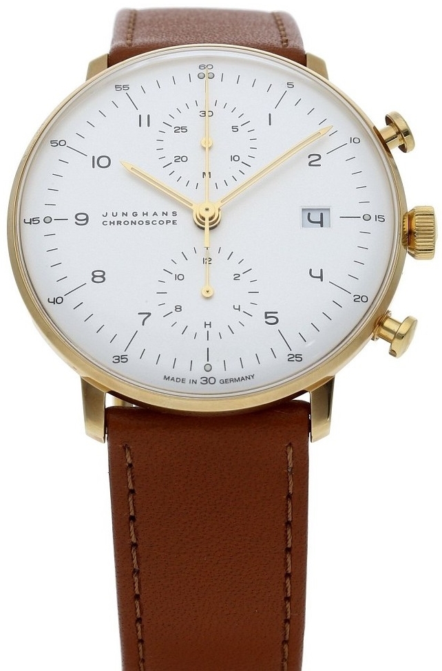 Junghans Herrklocka 27/7800.02 Max Bill Vit/Läder Ø40 mm - Junghans