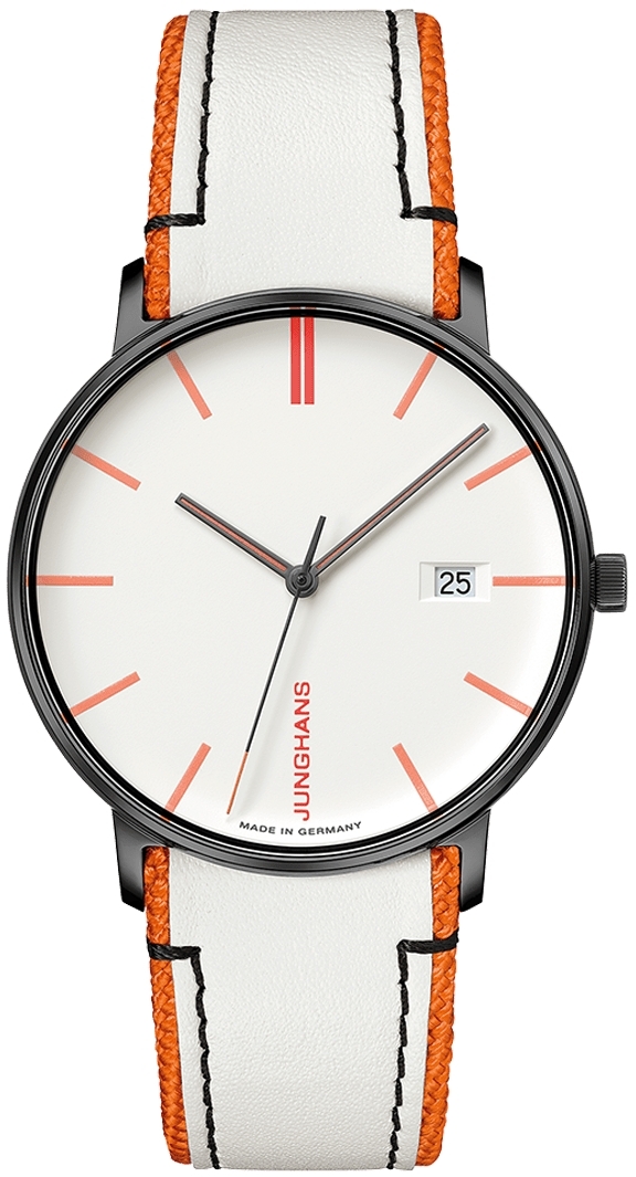 Junghans Damklocka 41/4480.00 FORM Quarz Vit/Läder Ø39.9 mm - Junghans