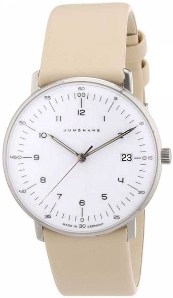 Junghans Damklocka 47/4252.02 Max Bill Vit/Läder Ø32.7 mm - Junghans