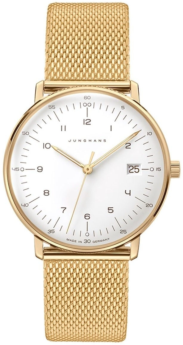 Junghans Damklocka 47/7452.46 Max Bill Ladies Vit/Guldtonat stål - Junghans