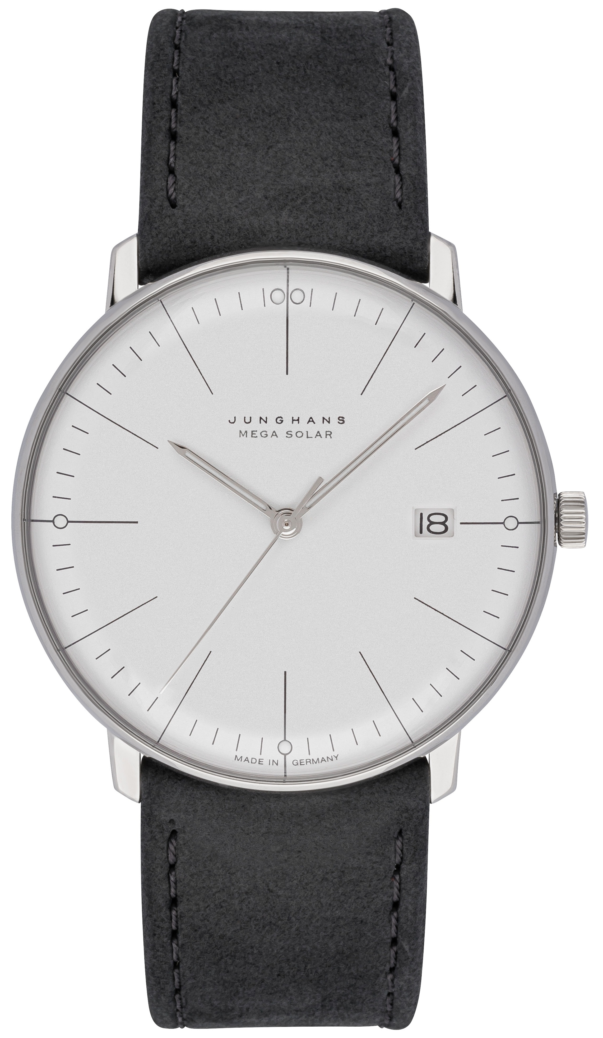 Junghans 59/2020.02 Max Bill Silverfärgad/Läder Ø38 mm - Junghans