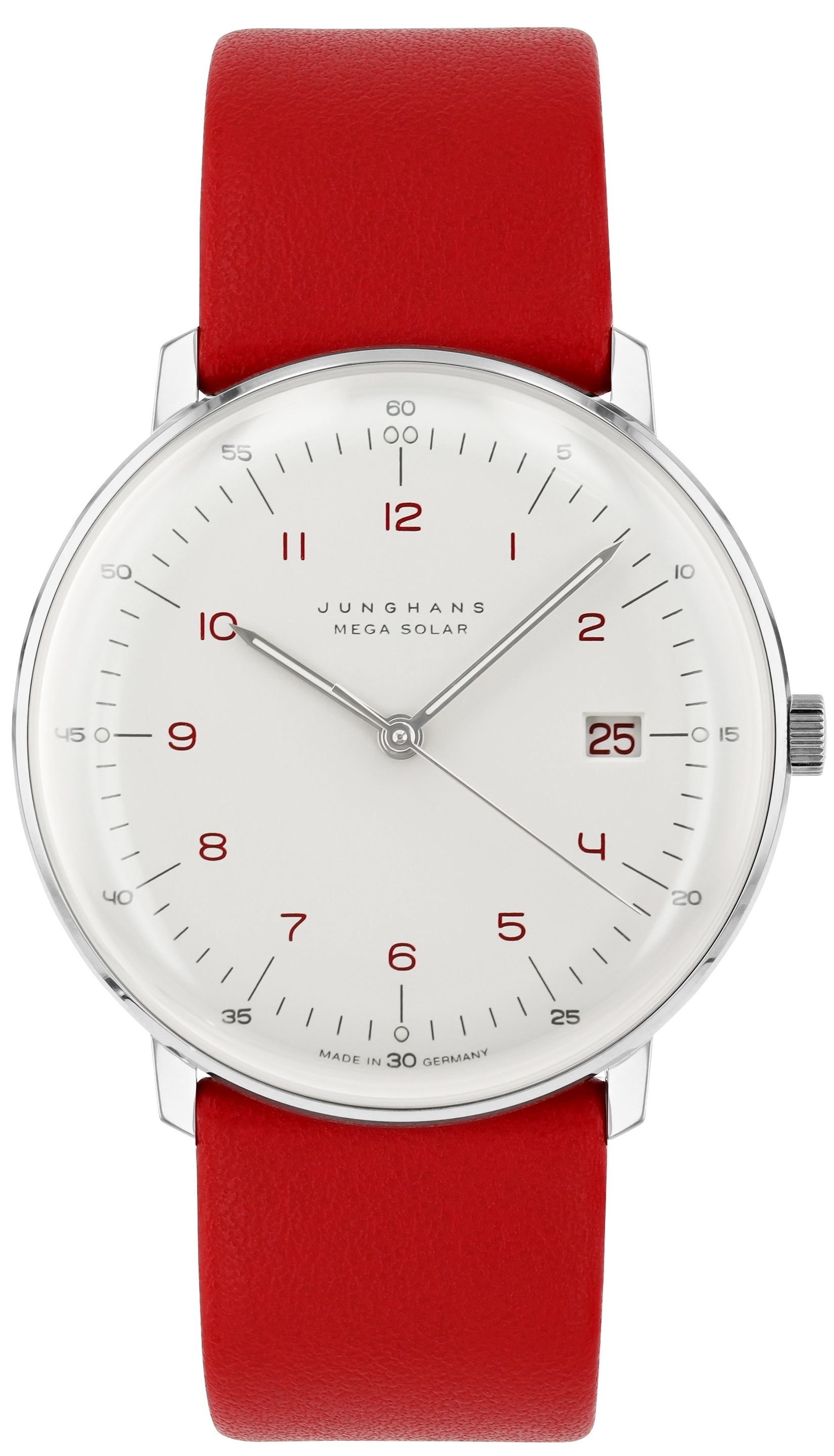 Junghans 59/4325.02 Max Bill Vit/Läder Ø38 mm - Junghans