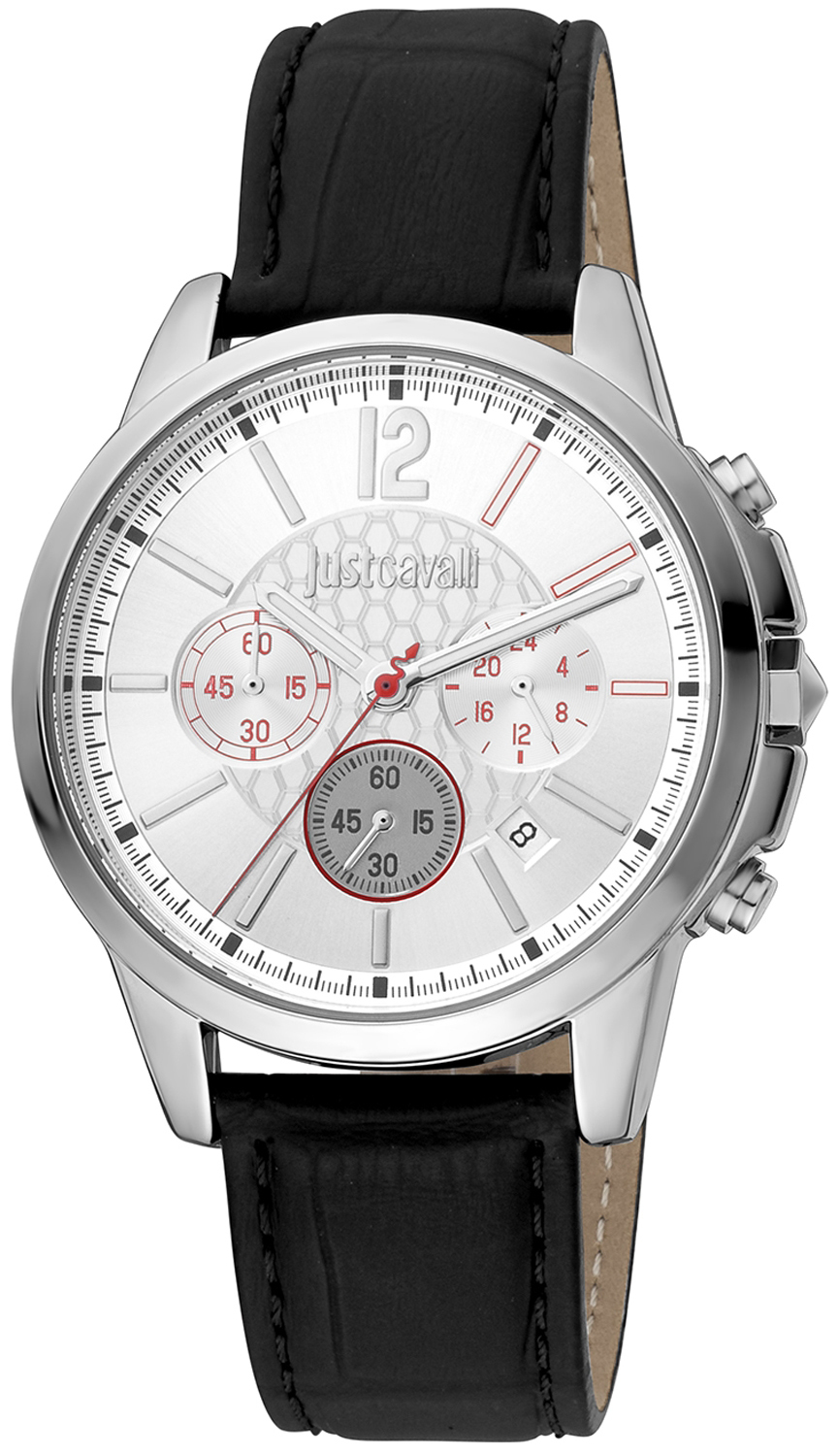 Just Cavalli Herrklocka JC1G175L0215 Classic Silverfärgad/Läder - Just Cavalli
