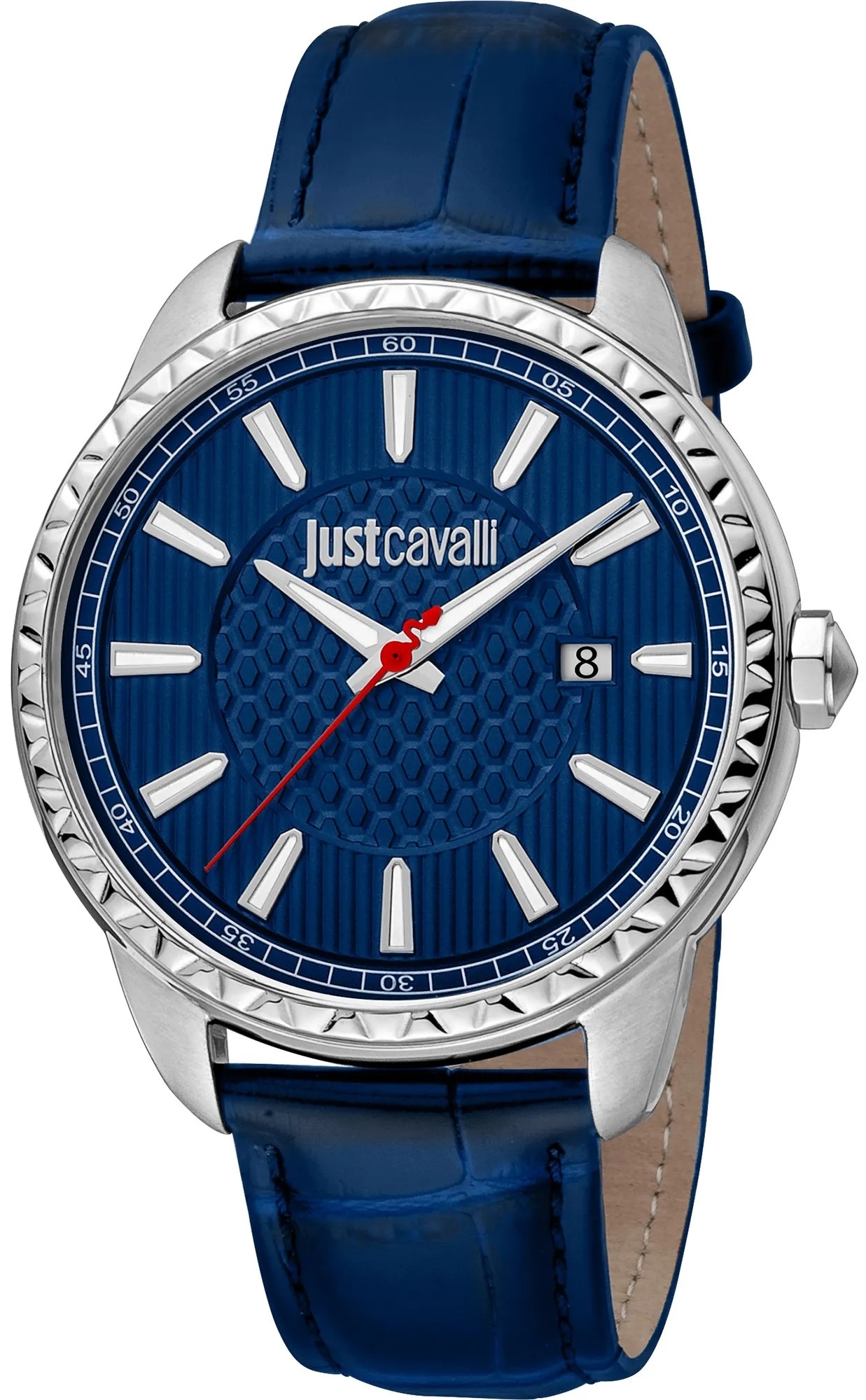 Just Cavalli Herrklocka JC1G176L0125 Modern Blå/Läder Ø43 mm - Just Cavalli