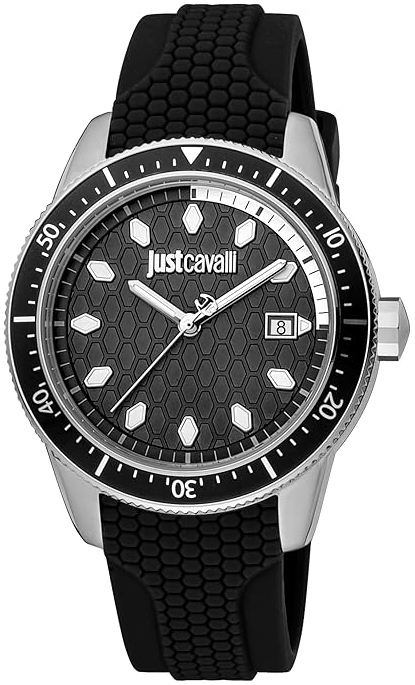 Just Cavalli Herrklocka JC1G179P0025 Classic Grå/Gummi Ø42 mm - Just Cavalli