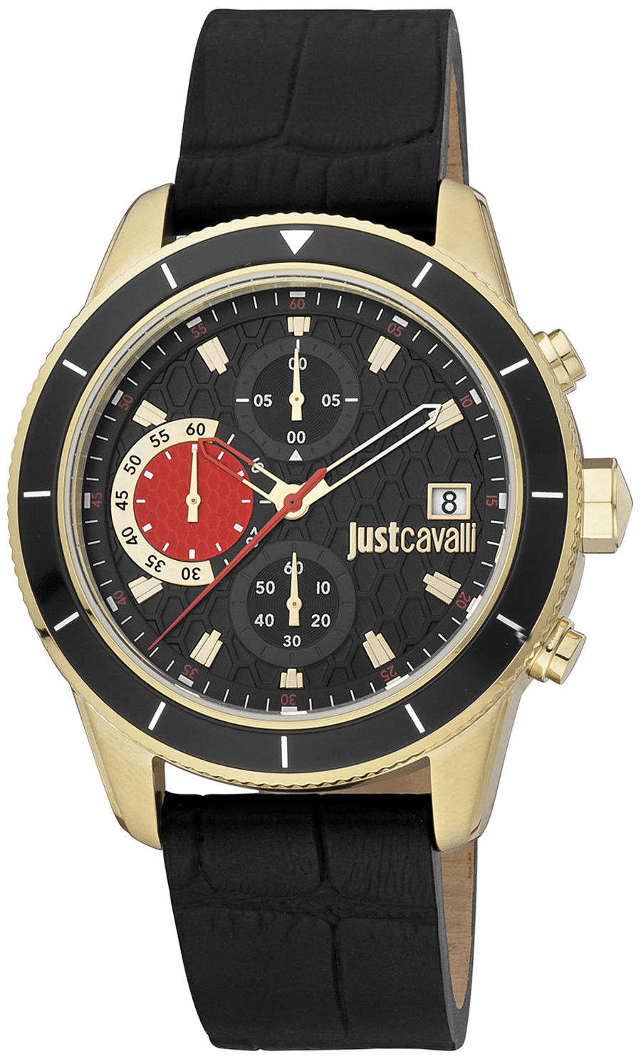 Just Cavalli Herrklocka JC1G215L0025 Classic Svart/Läder Ø42 mm - Just Cavalli