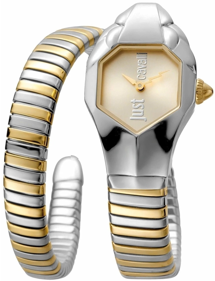 Just Cavalli Damklocka JC1L001M0035 Snake Guldtonad/Stål Ø23 mm - Just Cavalli