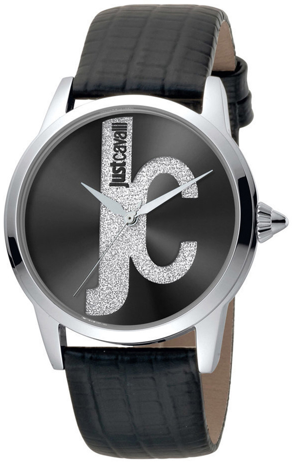 Just Cavalli Damklocka JC1L055L0015 Roma Svart/Läder Ø38 mm - Just Cavalli