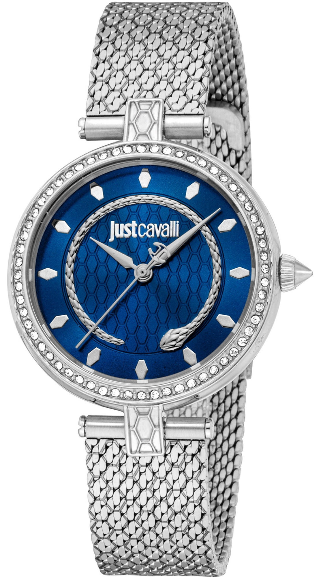 Just Cavalli Damklocka JC1L240M0015 Glam Chic Blå/Stål Ø32 mm - Just Cavalli