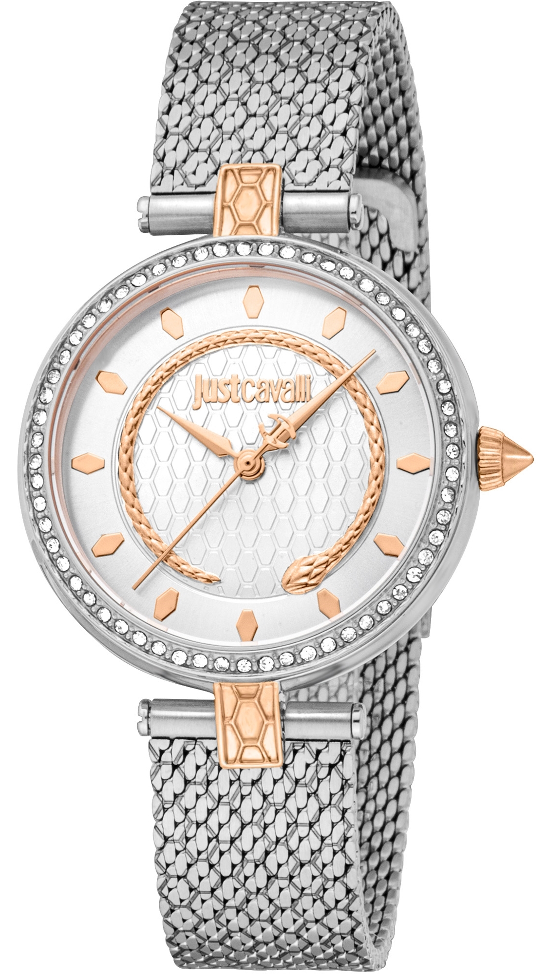 Just Cavalli Damklocka JC1L240M0065 Glam Chic Silverfärgad/Stål - Just Cavalli