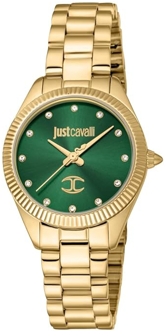 Just Cavalli Damklocka JC1L267M0065 Dress Grön/Gulguldtonat stål - Just Cavalli