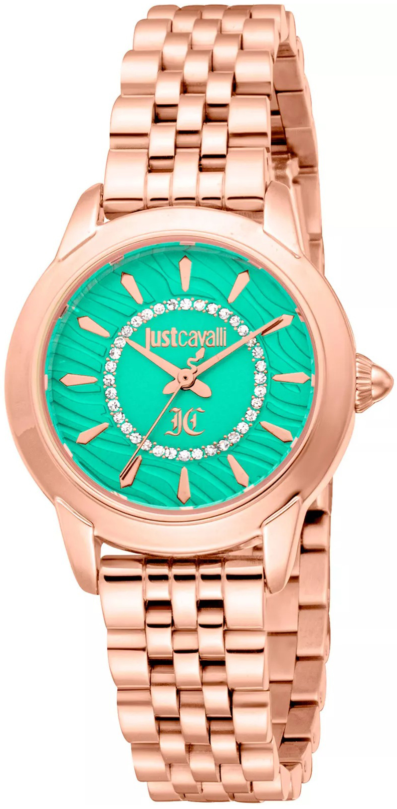 Just Cavalli Damklocka JC1L333M0045 Allegra Grön/Roséguldstonat - Just Cavalli