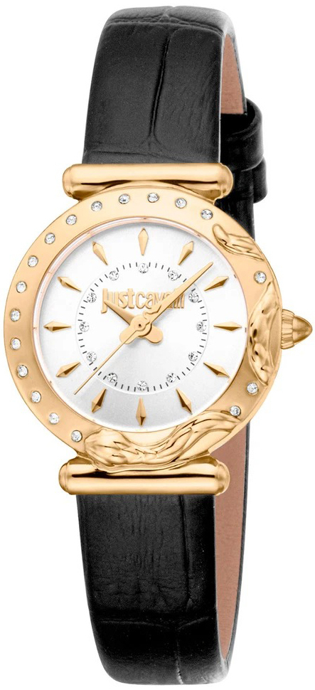 Just Cavalli Damklocka JC1L363L0025 Animalier Stella Snake Vit/Läder - Just Cavalli