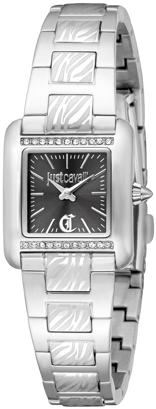 Just Cavalli Damklocka JC1L384M0055 Animalier Svart/Stål - Just Cavalli