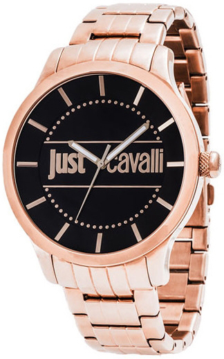 Just Cavalli Herrklocka R7253127525 Svart/Roséguldstonat stål Ø46 - Just Cavalli