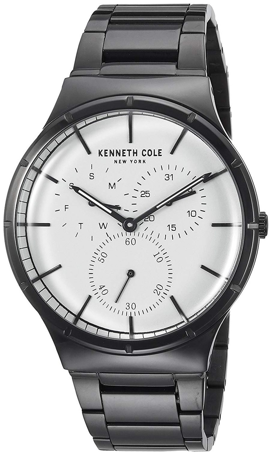 Kenneth Cole Herrklocka KC50056001 Multifunction Vit/Stål Ø40 mm - Kenneth Cole