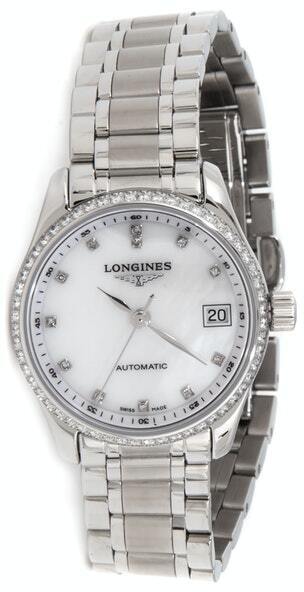 Longines Damklocka L2.128.0.87.6 Master Vit/Stål Ø25.5 mm - Longines