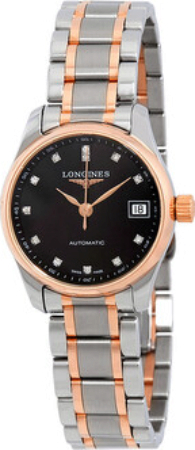 Longines Damklocka L2.128.5.59.7 Master Svart/18 karat roséguld - Longines