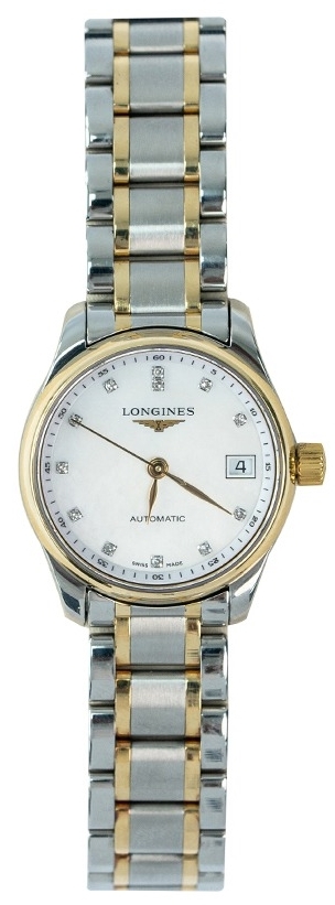 Longines Damklocka L2.128.5.87.7 Master Vit/Gulguldtonat stål Ø25.5 - Longines