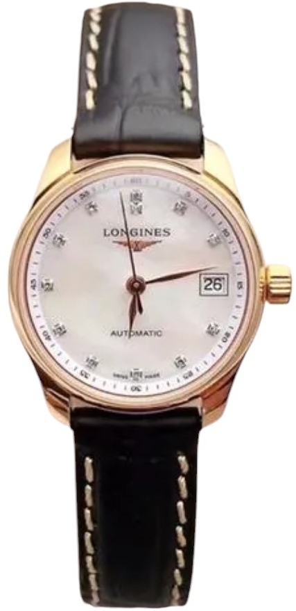 Longines Damklocka L2.128.8.87.3 Master Vit/Läder Ø25.5 mm - Longines